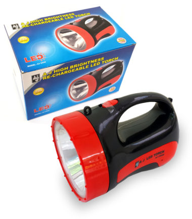 AJ High Brightness Re-Chargeable LED Torch