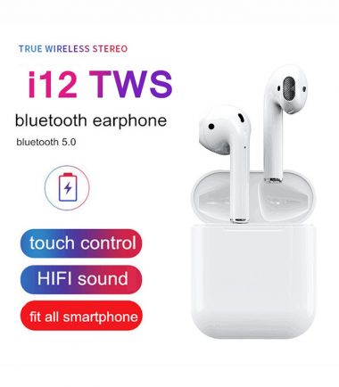 i12 TWS True Wireless Bluetooth Headset 5.0 Touch Control Sports Earbuds Headphone