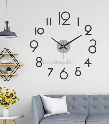 3D Wall Clock with Modern Numbers