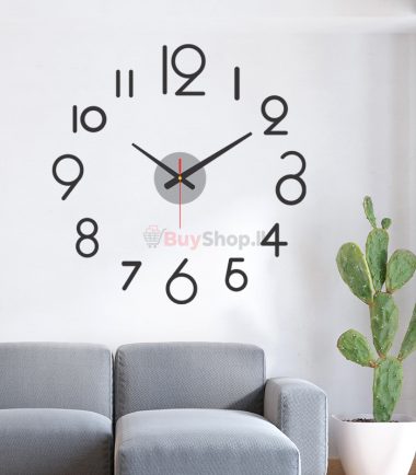 3D Wall Clock with Modern Numbers