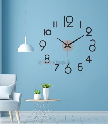 3D Wall Clock with Modern Numbers